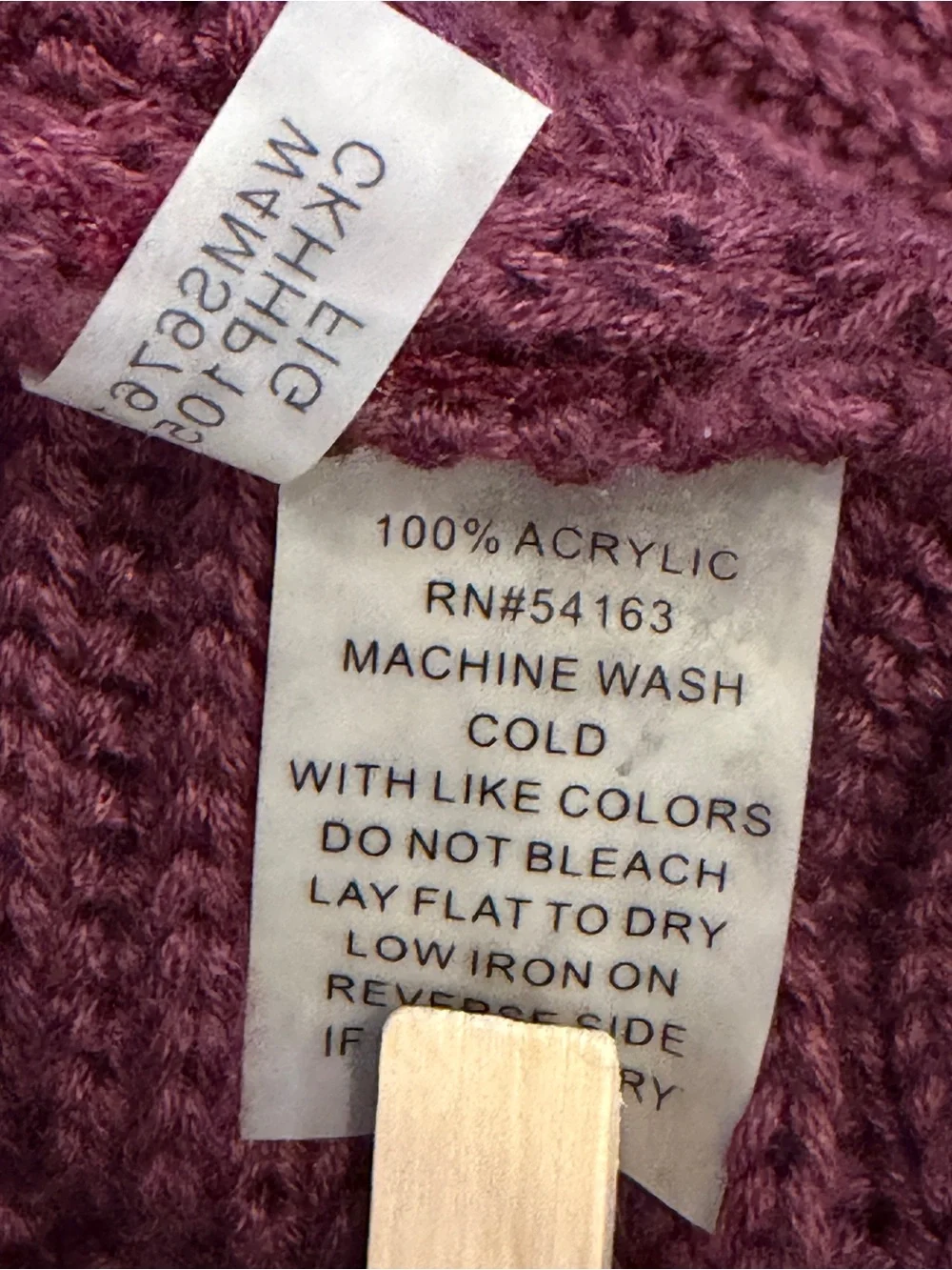 Calvin Klein Ribbed Cowl Neck Tunic Sweater - Wine Women’s size 1X